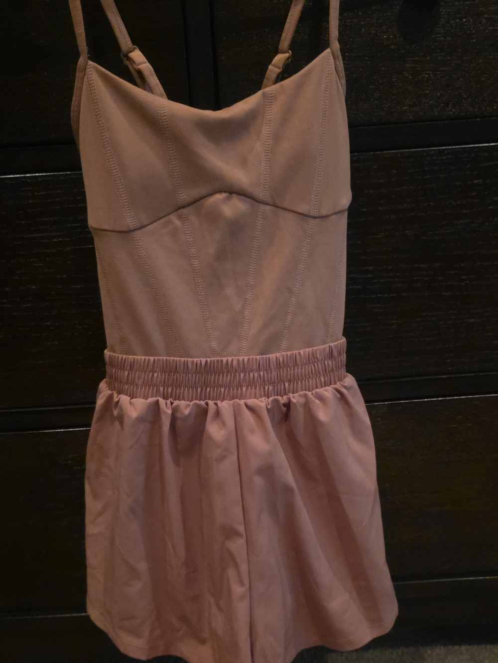 PINK Victoria's Secret Dusty Rose Spaghetti-Strap Runsie